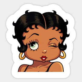Betty Boop - Winking - Black Girl Magic Sticker